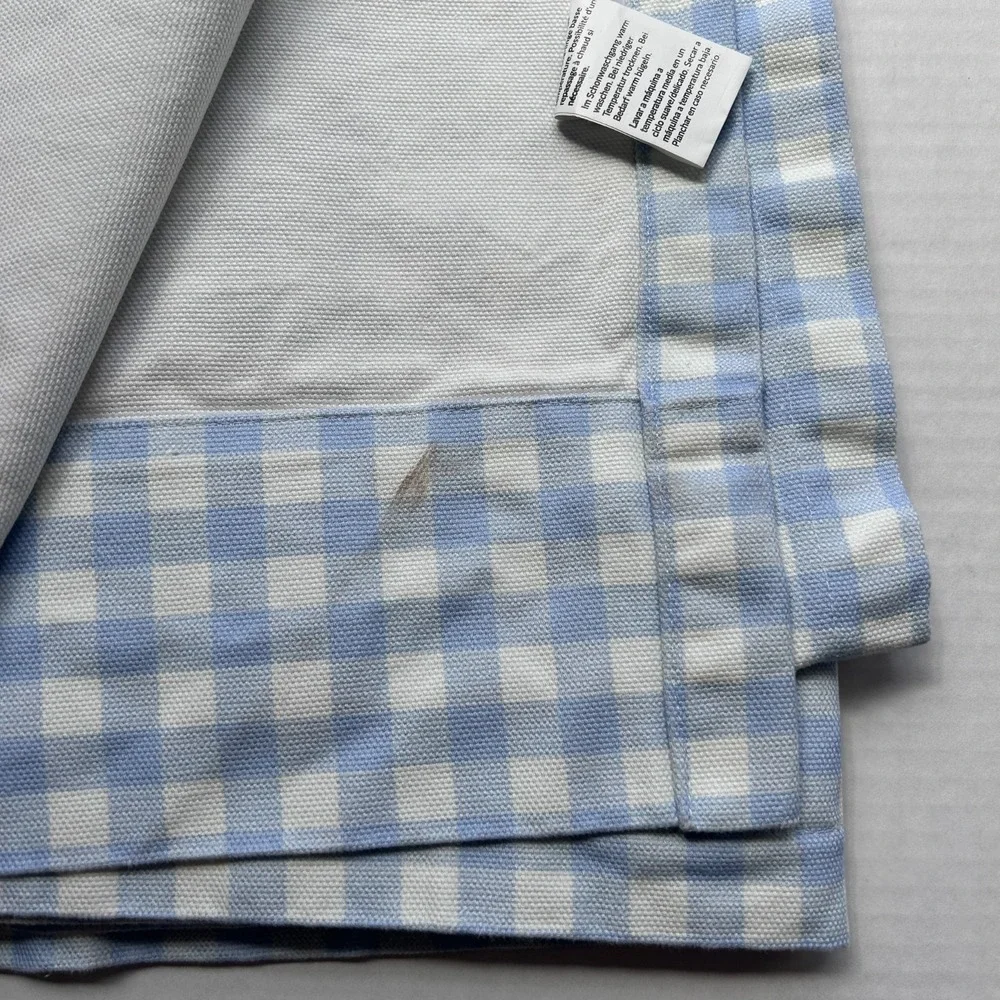 Spoonflower Blue Gingham Curtain‎ Panel 82